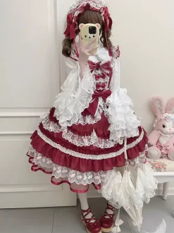 Robe Sweet Lolita en polyester pull sans manches