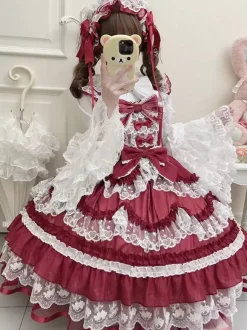 Robe Sweet Lolita en polyester pull sans manches