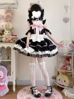 Robe Sweet Lolita en polyester sans manches