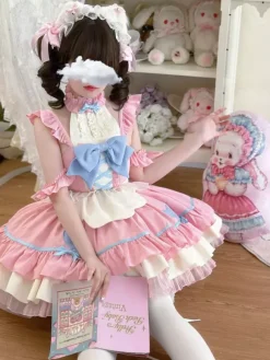 Robe Sweet Lolita en polyester sans manches