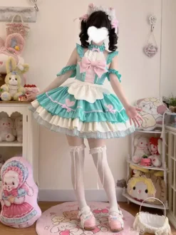 Robe Sweet Lolita en polyester sans manches
