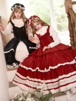 Robe Sweet Lolita en polyester sans manches robe Sweet Jumper Lolita