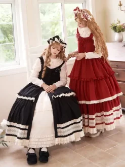 Robe Sweet Lolita en polyester sans manches robe Sweet Jumper Lolita