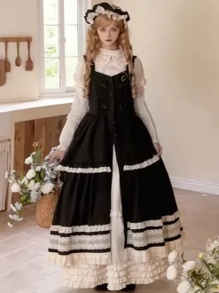 Robe Sweet Lolita en polyester sans manches robe Sweet Jumper Lolita
