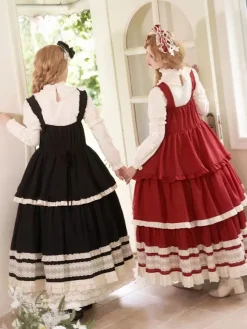 Robe Sweet Lolita en polyester sans manches robe Sweet Jumper Lolita