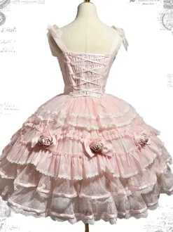 Robe Sweet Lolita en polyester pull sans manches robe Sweet Hime Lolita Tea Party Jsk