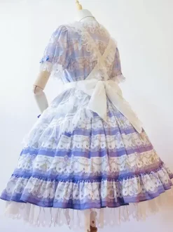 Robe Sweet Lolita en polyester à manches courtes Robe Sweet Lolita