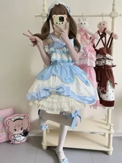 Robe Sweet Lolita en polyester sans manches