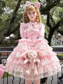 Robe Sweet Lolita en polyester pull sans manches