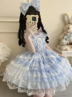 Robe Sweet Lolita en polyester pull sans manches