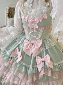 Robe Sweet Lolita JSK en polyester multicouche sans manches