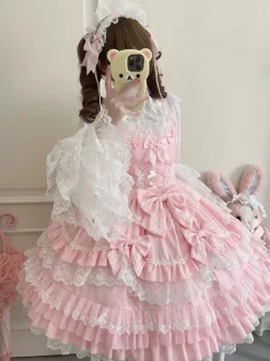 Robe Sweet Lolita JSK en polyester multicouche sans manches