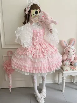 Robe Sweet Lolita JSK en polyester multicouche sans manches