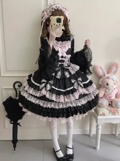 Robe Sweet Lolita JSK en polyester multicouche sans manches