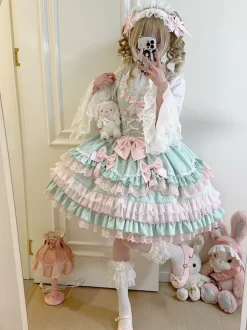 Robe Sweet Lolita JSK en polyester multicouche sans manches