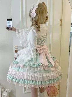 Robe Sweet Lolita JSK en polyester multicouche sans manches