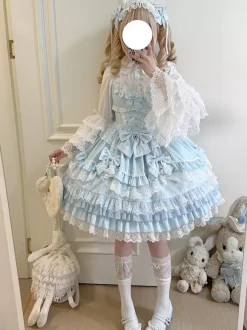 Robe Sweet Lolita JSK en polyester multicouche sans manches