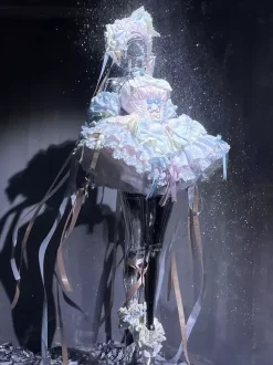 Robe Sweet Lolita JSK ensemble 5 pièces sans manches à plusieurs couches