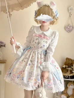 Robe Sweet Lolita Pull sans manches en polyester Robe Sweet Lolita