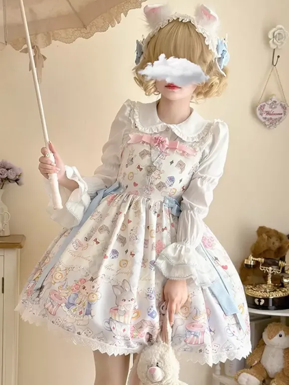 Robe Sweet Lolita Pull sans manches en polyester Robe Sweet Lolita