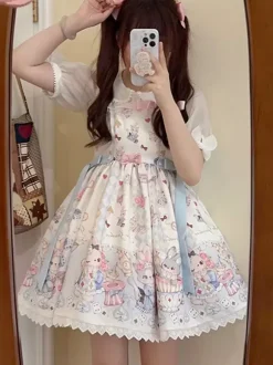 Robe Sweet Lolita Pull sans manches en polyester Robe Sweet Lolita