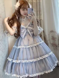 Robe Sweet Lolita Robe Lolita Sweet Jumper sans manches en polyester