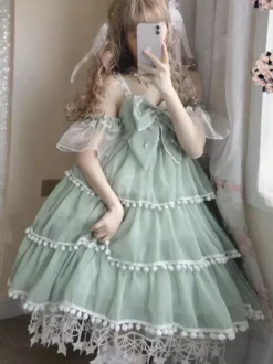 Robe Sweet Lolita Robe Lolita Sweet Jumper sans manches en polyester