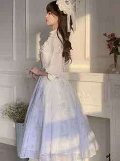 Robe Sweet Lolita Robe manches 3/4 en polyester Robe Sweet Lolita