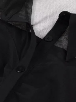 Robe trapèze vintage années 1950 pour femme col contrastant en résille fermeture boutonnée sur le devant