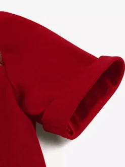 Robe trapèze vintage années 1950 pour femme col contrastant en résille fermeture boutonnée sur le devant