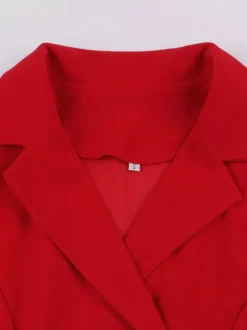Robe trapèze vintage années 1950 pour femme - Robe midi rockabilly à double boutonnage et col à revers - Idéale pour un cocktail d'été 2026