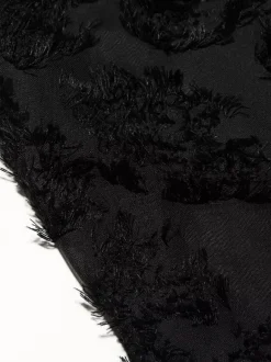 Robe trompette à bretelles spaghetti à lacets et broderie florale Robe de bal longue