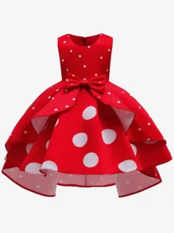 Robe Tunique Noël En Fibre De Polyester Robe De Soirée De Cadeaux Noël Rouge