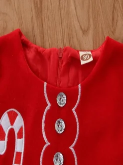 Robe Tunique Pour Noël Robe De Soirée Cadeaux Noël En Fibre De Polyester Rouge Père Noël