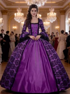 Robe Victorienne médiévale victorienne Robe Rococo Robe Marie Antoinette Opéra Costume Rétro Déguisements Halloween