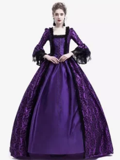 Robe Victorienne médiévale victorienne Robe Rococo Robe Marie Antoinette Opéra Costume Rétro Déguisements Halloween