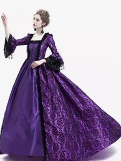 Robe Victorienne médiévale victorienne Robe Rococo Robe Marie Antoinette Opéra Costume Rétro Déguisements Halloween