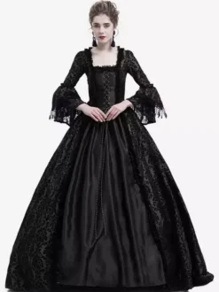 Robe Victorienne médiévale victorienne Robe Rococo Robe Marie Antoinette Opéra Costume Rétro Déguisements Halloween Bourgogne