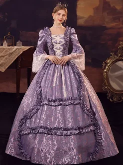Robe Victorienne Rétro Champagne Robe Robe Marie Antoinette Femme Vêtements Vintage De Style Européen