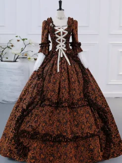 Robe Victorienne Rétro Champagne Robe Robe Marie Antoinette Femme Vêtements Vintage De Style Européen