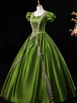 Robe Victorienne rétro robe Opéra femme bleu royal Euro-Style Marie-Antoinette Costume vêtements vintage Bourgogne