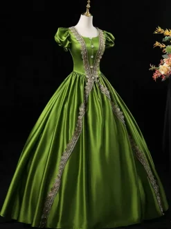 Robe Victorienne rétro robe Opéra femme bleu royal Euro-Style Marie-Antoinette Costume vêtements vintage Bourgogne