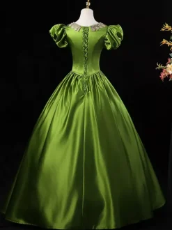 Robe Victorienne rétro robe Opéra femme bleu royal Euro-Style Marie-Antoinette Costume vêtements vintage Bourgogne