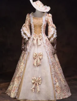 Robe Victorienne Style Marie-Antoinette à Volants Robe de Bal Rococo Élégante