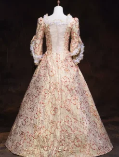 Robe Victorienne Style Marie-Antoinette à Volants Robe de Bal Rococo Élégante