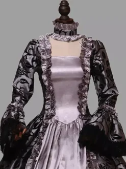 Robe Victorienne Style Marie-Antoinette avec Dentelle Costume de Bal Masqué et Carnaval de Venise Robe Rococo