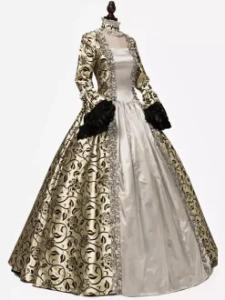 Robe Victorienne Style Marie-Antoinette avec Dentelle Costume de Bal Masqué et Carnaval de Venise Robe Rococo