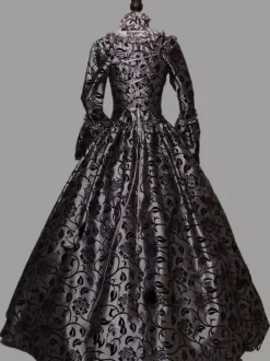 Robe Victorienne Style Marie-Antoinette avec Dentelle Costume de Bal Masqué et Carnaval de Venise Robe Rococo