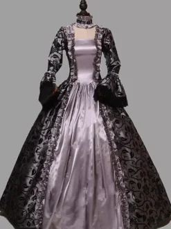 Robe Victorienne Style Marie-Antoinette avec Dentelle Costume de Bal Masqué et Carnaval de Venise Robe Rococo