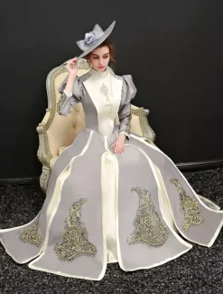 Robe Vintage médiévale victorienne Rococo Marie Antoinette Opéra Costume Rétro Déguisements Halloween